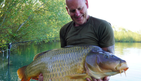 A 66 lb 10 oz carp from Fullys Lake, Second largest of the trip, Apr 2026
