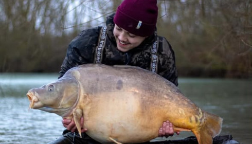 A 61 lb carp from Fullys Lake, Feb 2026