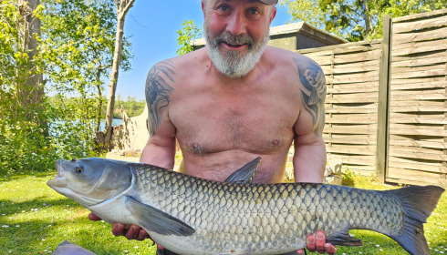 A 42 lb grass carp from Sky Lake, grassie, Apr 2026
