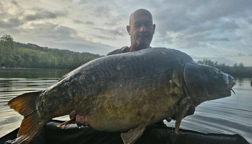 A 53 lb 11 oz carp from Sky Lake, Mirror 53lb, Sep 2026