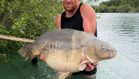 A 54 lb 6 oz carp from Golden Carp Lake, Ryan's PB, May 2026