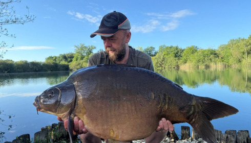 A 42 lb 8 oz carp from Golden Carp Lake, Andy, May 2026