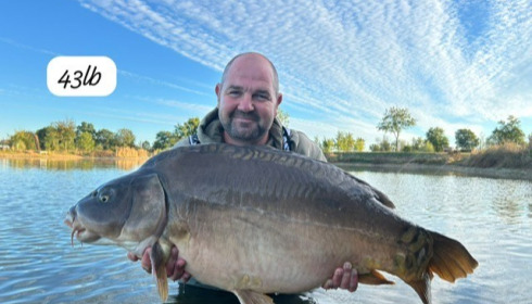 A 43 lb carp from Heart Lake, Sep 2026