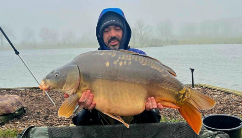 A carp from Heart Lake, Jan 2025