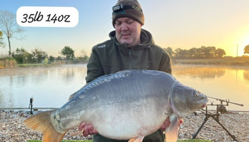 A 35 lb 14 oz carp from Heart Lake, Sep 2026