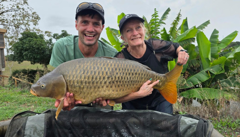 A 38 lb 4 oz carp from Heart Lake, Common - Honeycombe, Sep 2026