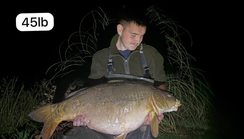 A 45 lb carp from Heart Lake, Sep 2026
