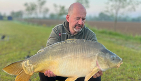 A 37 lb carp from Heart Lake