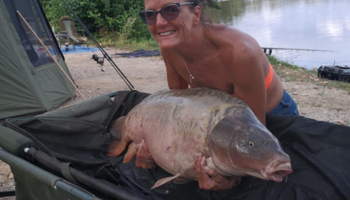 A 48 lb carp from Blue Lake, sherman, Aug 2020