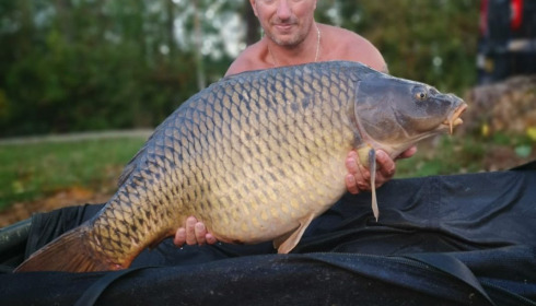 A 58 lb carp from Blue Lake, sherman, Aug 2020