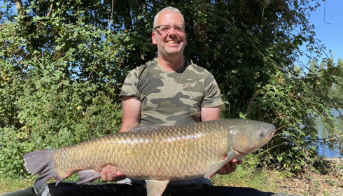 A 35 lb grass carp from Blue Lake, Alex Dale, Aug 2020