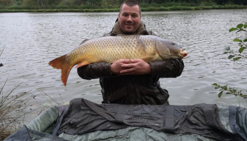 A 52 lb carp from Cailleaux, a, Oct 2020