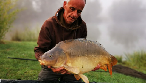 A 37 lb fish from Deux Iles, 37lb mirror, Aug 2020