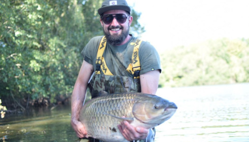 A 45 lb grass carp from Laroussi, Nicholas  Lowe, Aug 2020