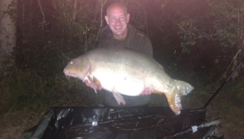 A 51 lb carp from Lepinet North, charmaine and paul, Aug 2020