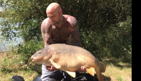 A 42 lb 3 oz carp from Lepinet South, Lee Warwick, Aug 2020