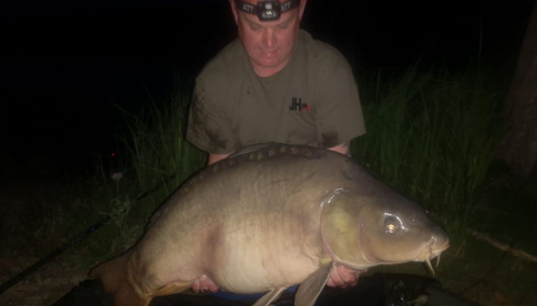 A 54 lb carp from Lepinet South, shaine van dyk, Jul 2020