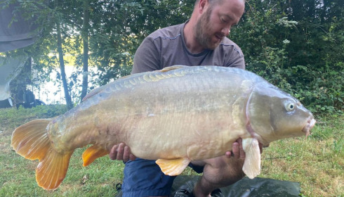 A 34 lb 2 oz carp from Lepinet South, Jul 2020