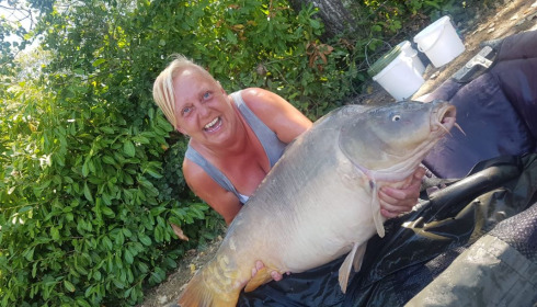 A 45 lb carp from Lillybelle, Jane Barber, Aug 2020
