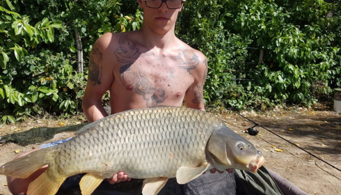 A 36 lb carp from Lillybelle, Joshua Barber, Aug 2020