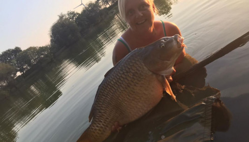 A 42 lb carp from Lillybelle, Jane Barber, Aug 2020