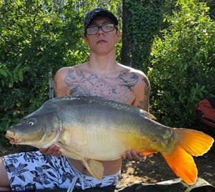 A 28 lb carp from Lillybelle, Joshua Barber, Aug 2020