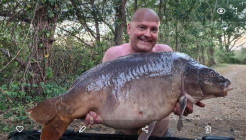A 54 lb 12 oz carp from Old Oaks, Chris Basey-Fisher, Aug 2020