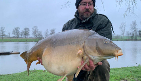 A 31 lb 4 oz carp from Mystique, Mystique