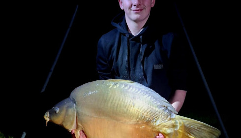 A 47 lb 2 oz carp from Mystique, Mar 2026