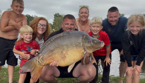 A 44 lb carp from Mystique, Aug 2026