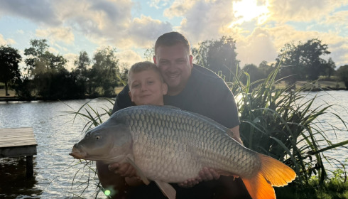 A 33 lb carp from Mystique, Aug 2026
