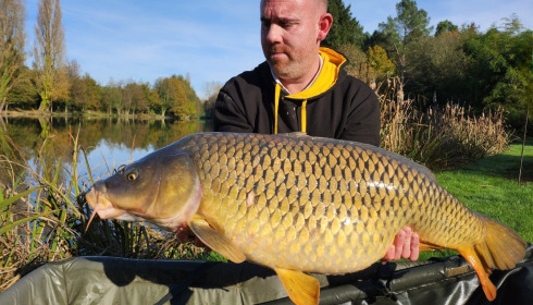 A 27 lb carp from Linstant, Jan 2025