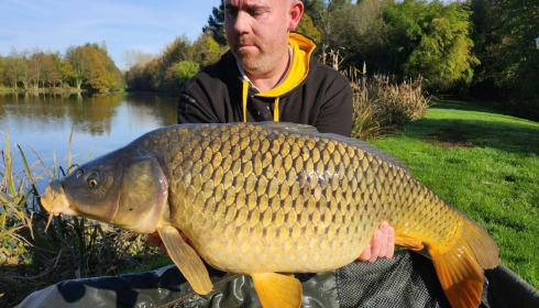 A 24 lb carp from Linstant, Jan 2025