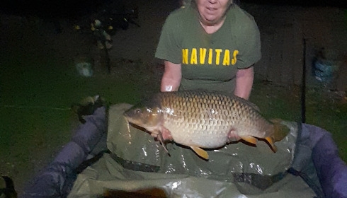 A 32 lb 12 oz carp from Linstant, Wife's 2nd 30lb, Apr 2026