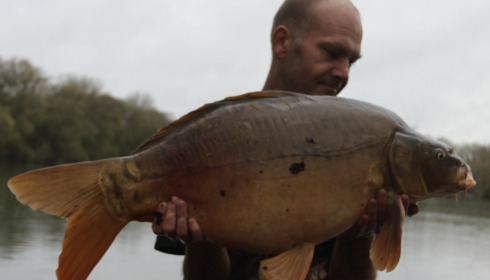 A 30 lb carp from Emeraude, 30 lb mirror, Mar 2026