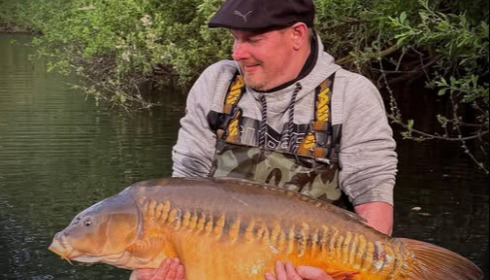 A 44 lb carp from Emeraude, Apr 2026