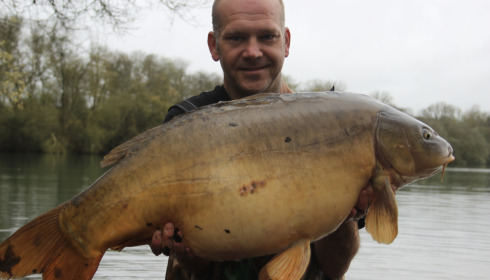 A 41 lb carp from Emeraude, 41 lb mirror, Mar 2026