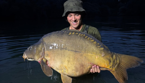 A 42 lb carp from Emeraude, Jul 2026