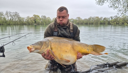 A carp from Emeraude, 55lb, Mar 2026