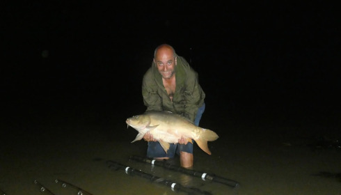 A 45 lb carp from Maniere, 2nd PB, Aug 2026