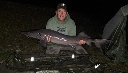 A 22 lb sturgeon from Cerises, Apr 2026