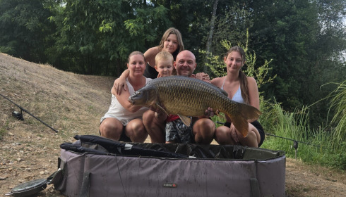 A 37 lb carp from Cerises, Jul 2026
