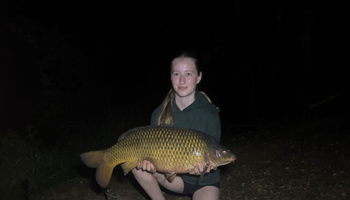 A 27 lb carp from Cerises, Aug 2026