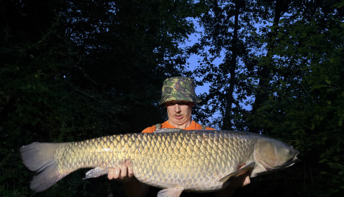 A 44 lb grass carp from Bears Lake, May 2026