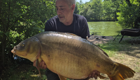 A 41 lb carp from Bears Lake, Jul 2026
