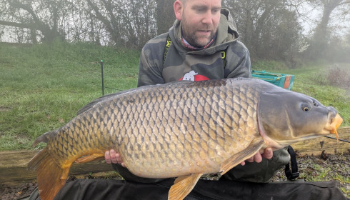 A 54 lb carp from Carrouge, Mar 2026