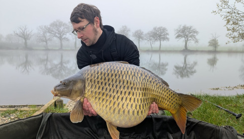 A 37 lb carp from Carrouge, Mar 2026
