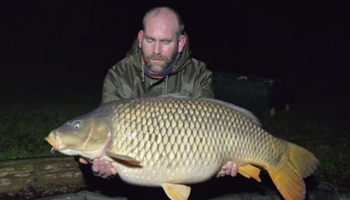 A 44 lb carp from Carrouge, Feb 2026