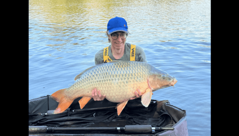 A 54 lb carp from Carrouge, 54lb Common - New PB, Aug 2026