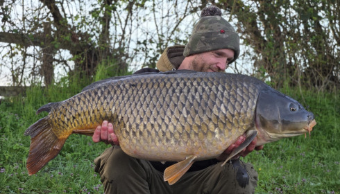 A 54 lb carp from Carrouge, Mar 2026